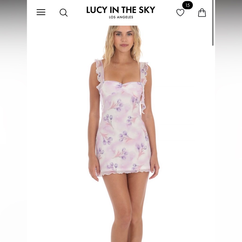 Lucy in the Sky Pink and Purple Floral Chemise